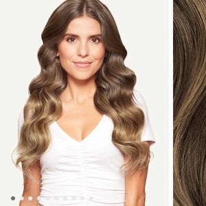 20" Seamless Ash Brown Balayage Clip-Ins Luxy
